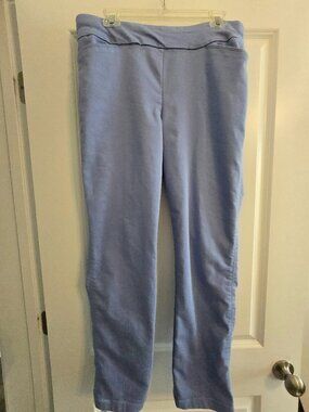 Lady's light blue pull on pants